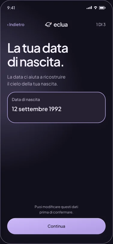 Guided step to enter the date of birth