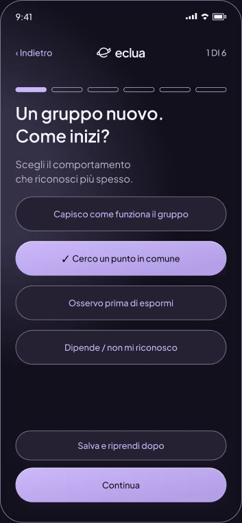 Question from the exploratory quiz with alternative answers